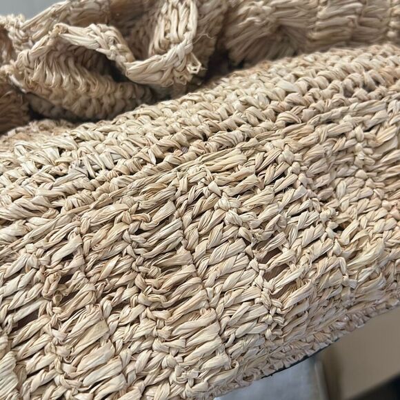 Jason Wu Rose Straw Frame Clutch Bag Tan Beige Natural Beach Coastal Raffia NWT - Picture 10 of 15